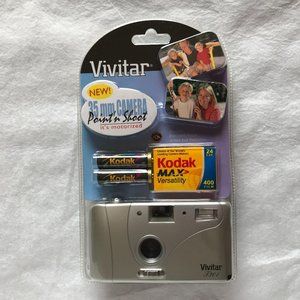 Vivitar T301 Vintage Camera Including Kodak Max 400 Film and Kodak Batteries